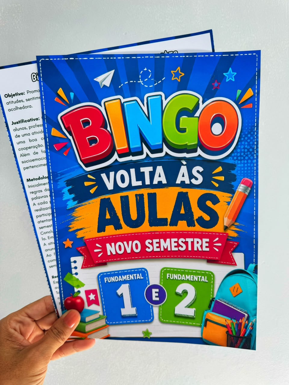 Bingo Volta às Aulas Novo Semestre