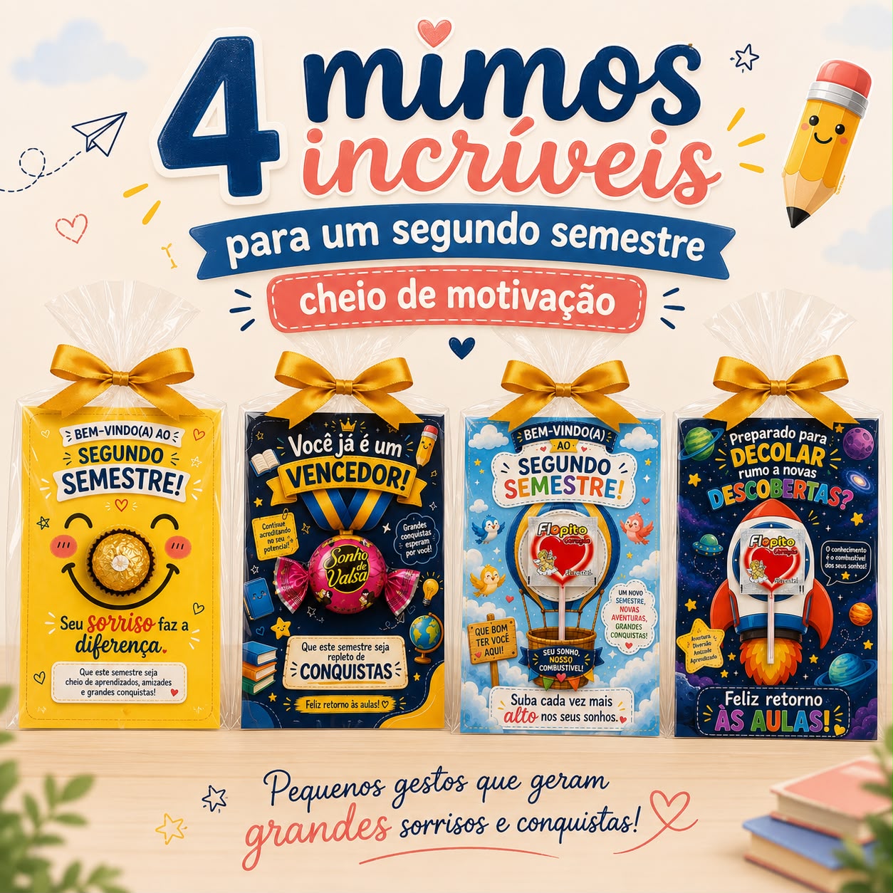 Cartões de Boas-Vindas aos Estudantes