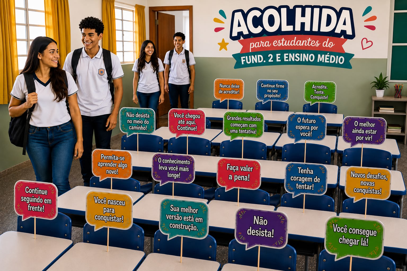 Placas de Acolhimento - Estudantes do Fund. 2 e Ensino Médio