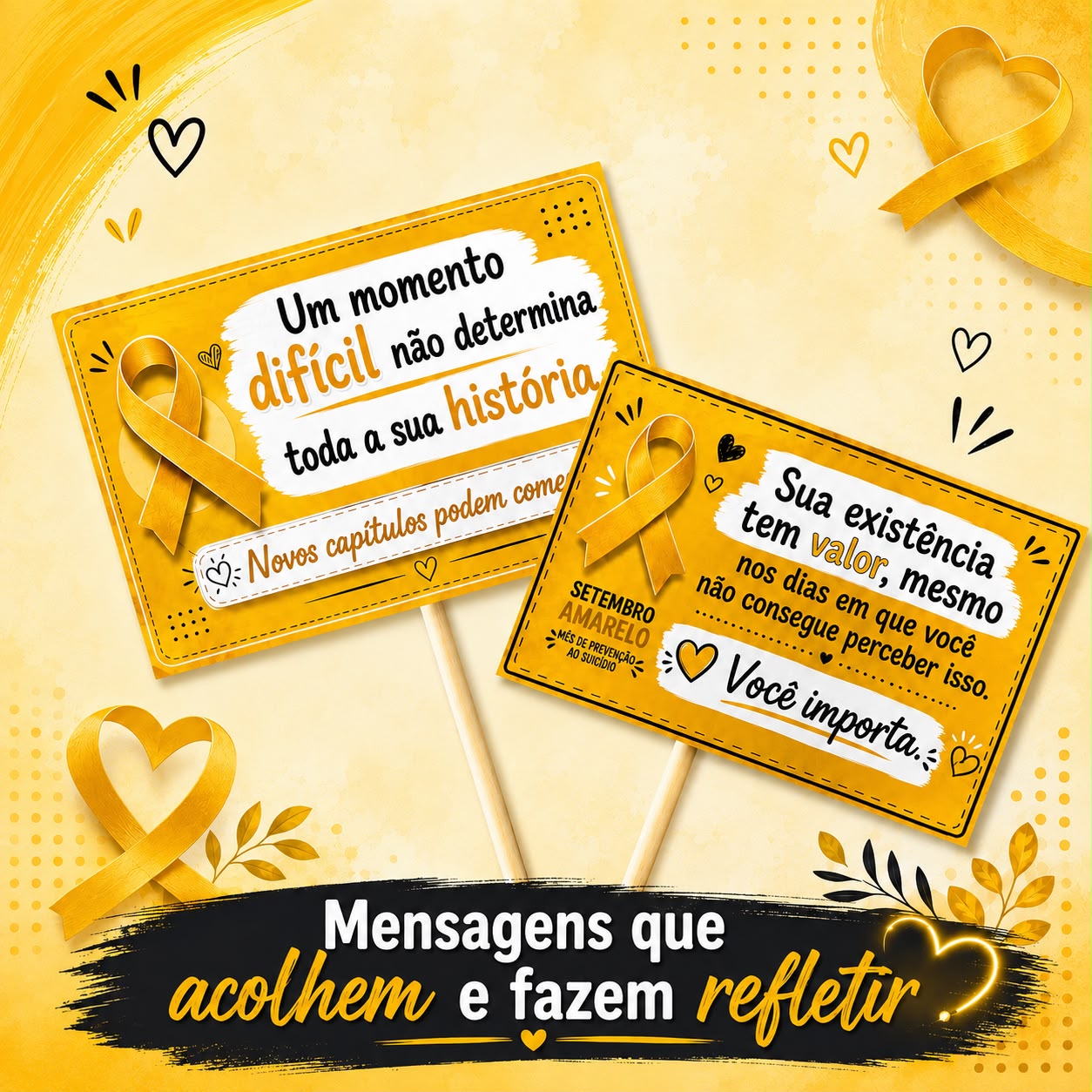 Placas Setembro Amarelo - Valorização da Vida - Imagem 2