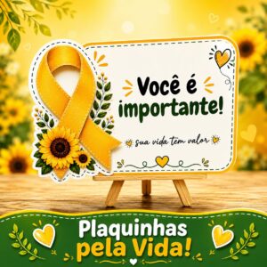 Plaquinhas pela vida - Setembro amarelo